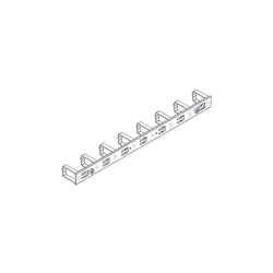Вертикальный кабельный организатор Systeme Electric, серия Uniprom, 2x8 колец, цвет черный