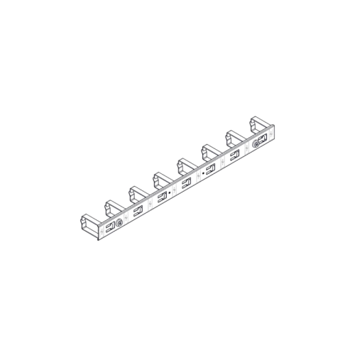 Вертикальный кабельный организатор Systeme Electric, серия Uniprom, 2x8 колец, цвет черный