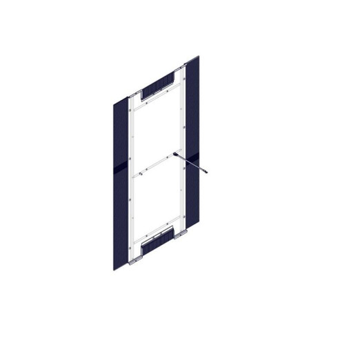 Bottom panel for cabinets of the Uniprom series, with cable entries, 600x1070mm