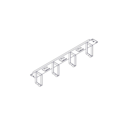 Горизонтальный кабельный организатор Systeme Electric, серия Uniprom, 1U, стальные кольца