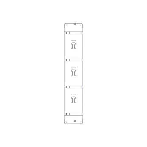 Horizontal Cable Organizer Uniprom Series, 2U, Steel Rings