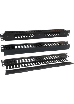 Кабельный органайзер Горизонтальный Lanmaster TWT-ORG1U/24-CVP гребенка 1U шир.:19