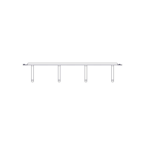 Horizontal Cable Organizer Uniprom Series, 2U, Steel Rings