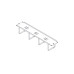Horizontal Cable Organizer Uniprom Series, 2U, Steel Rings