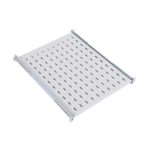 Полка перфорированная выдвижная с телескопическими направляющими, глубина 620 мм