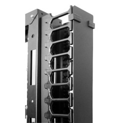 Кабельный органайзер вертикальный ЦМО ВКО-П-42/48-9005 односторонний пальцы 42U шир.:4