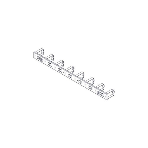 Вертикальный кабельный организатор Systeme Electric, серия Uniprom, 2x8 колец, цвет черный