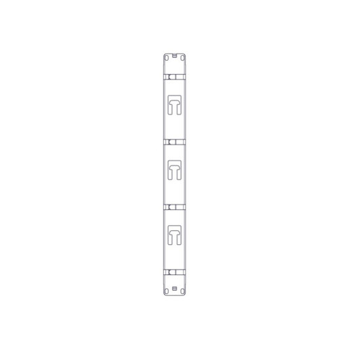 Горизонтальный кабельный организатор Systeme Electric, серия Uniprom, 1U, стальные кольца