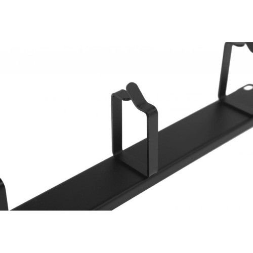 Кабельный органайзер горизонтальный ЦМО ГКО-4.62-9005 односторонний кольца 1U шир.:19
