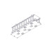 Horizontal Cable Organizer Excelente Series 3U Plastic Fingers