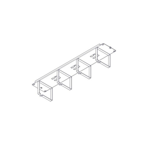 Horizontal Cable Organizer Uniprom Series, 2U, Steel Rings