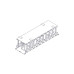 Horizontal Cable Organizer Excelente Series 3U Plastic Fingers
