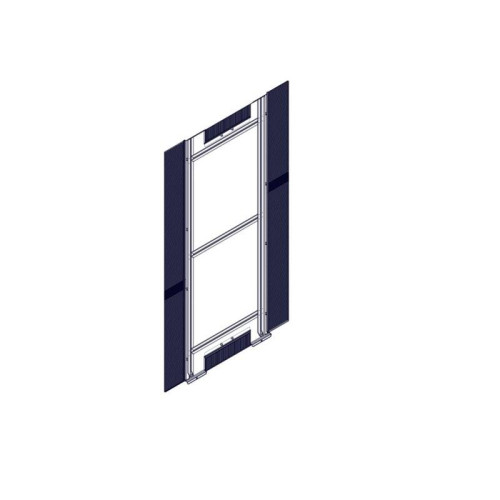 Bottom panel for cabinets of the Uniprom series, with cable entries, 600x1070mm