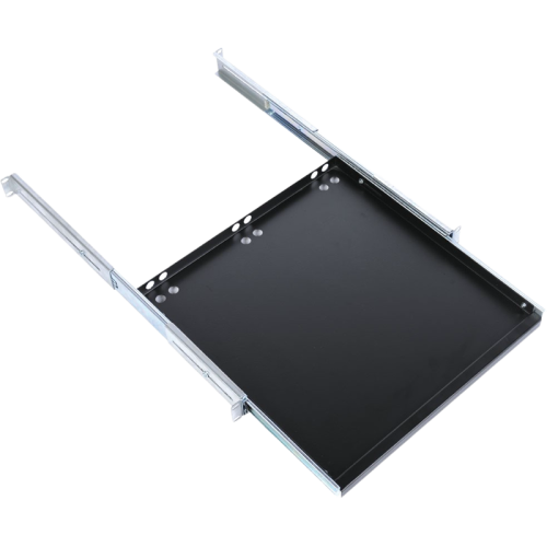 Полка клавиатурная с телескопическими направляющими, регулируемая глубина 455-740 мм, цвет черный