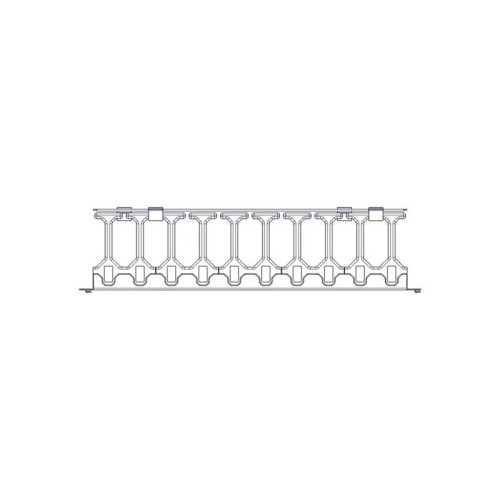 Horizontal cable organizer Systeme Electric, Excelente series, 1U, plastic fingers, with cover