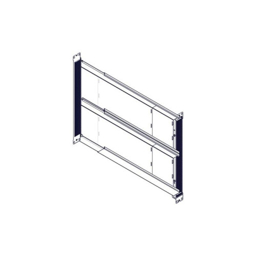 Longitudinal cable channel for cabinets of the Uniprom series, 1U, black
