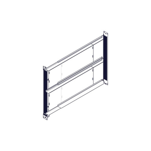 Longitudinal cable channel for cabinets of the Uniprom series, 1U, black