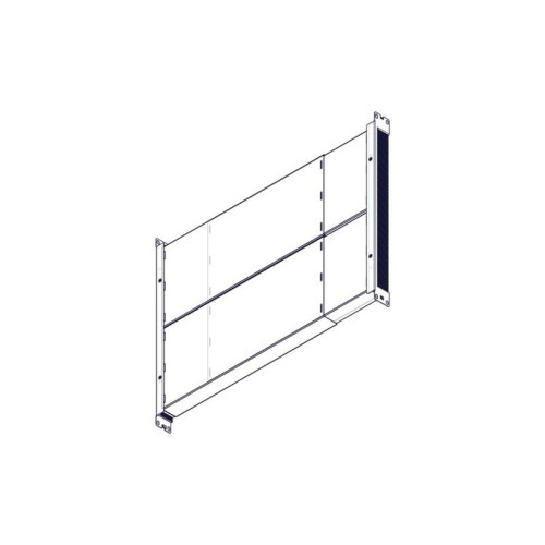 Longitudinal cable channel for cabinets of the Uniprom series, 1U, black