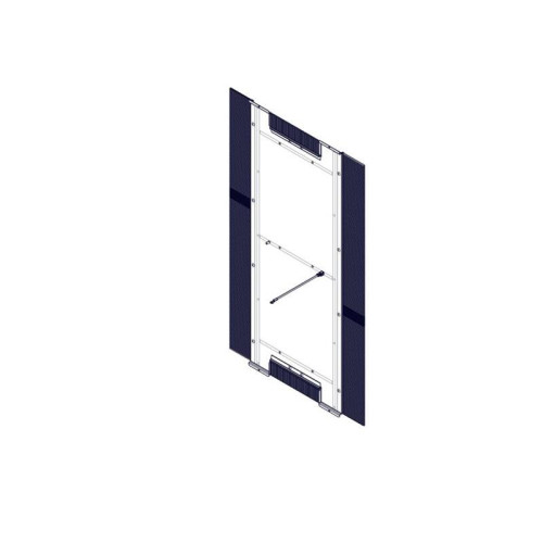 Bottom panel for cabinets of the Uniprom series, with cable entries, 600x1070mm