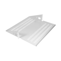 Полка для стойки перфорированная консольная 2U с центральным креплением, глубина 300 мм