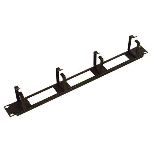 Кабельный органайзер горизонтальный ЦМО ГКО-О-4.62-9005 односторонний кольца 1U шир.:19