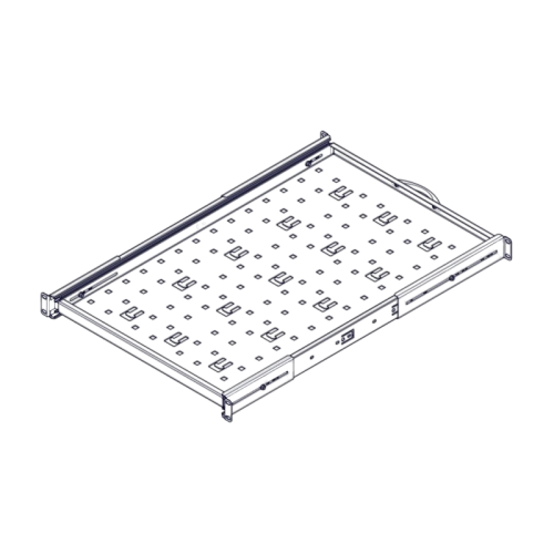 Выдвижная полка Systeme Electric, серия Uniprom, 1U, 650мм, до 45кг