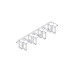 Horizontal Cable Organizer Uniprom Series, 2U, Steel Rings, 2 Rows