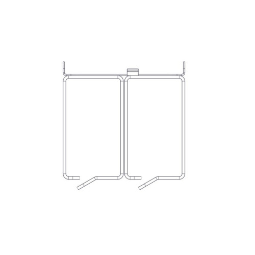 Horizontal Cable Organizer Uniprom Series, 2U, Steel Rings, 2 Rows