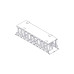 Horizontal Cable Organizer Excelente Series 3U Plastic Fingers