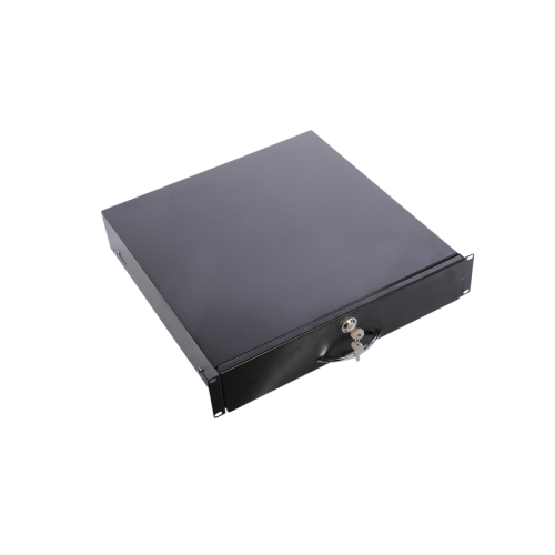 Полка (ящик) для документации 2U, цвет черный