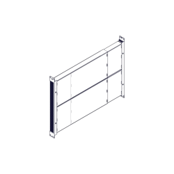 Longitudinal cable channel for cabinets of the Uniprom series, 1U, black