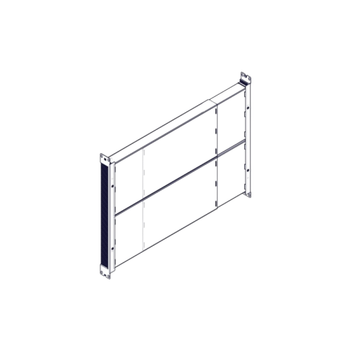 Longitudinal cable channel for cabinets of the Uniprom series, 1U, black