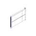 Longitudinal cable channel for cabinets of the Uniprom series, 1U, black