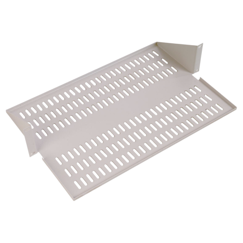 Полка для стойки усиленная под аккумулятор с центральным креплением, глубина 400 мм, цвет черный