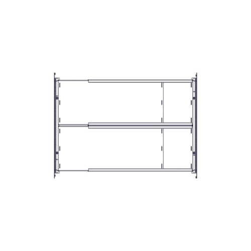 Longitudinal cable channel for cabinets of the Uniprom series, 1U, black