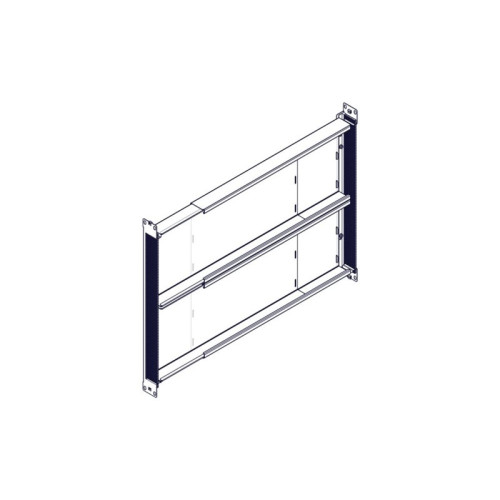 Longitudinal cable channel for cabinets of the Uniprom series, 1U, black