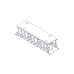 Horizontal Cable Organizer Excelente Series 3U Plastic Fingers