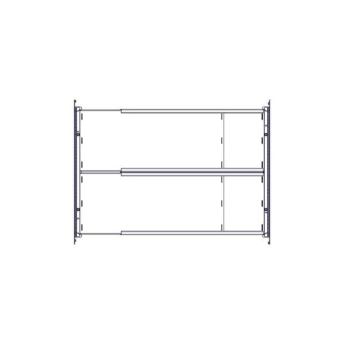 Longitudinal cable channel for cabinets of the Uniprom series, 1U, black