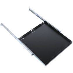 Полка клавиатурная с телескопическими направляющими, регулируемая глубина 455-740 мм, цвет черный