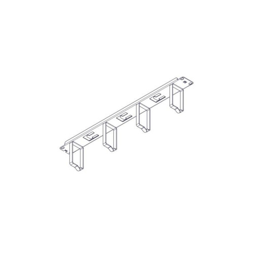 Горизонтальный кабельный организатор Systeme Electric, серия Uniprom, 1U, стальные кольца