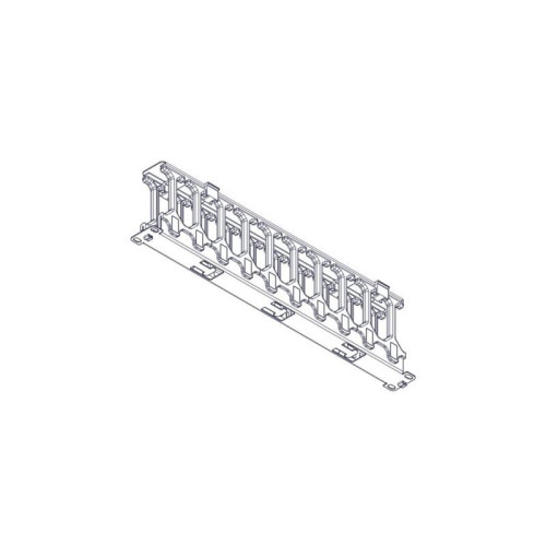 Horizontal cable organizer Systeme Electric, Excelente series, 1U, plastic fingers, with cover
