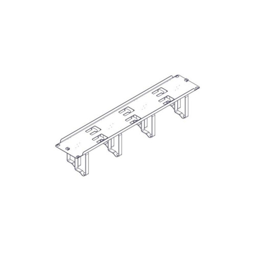 Horizontal Cable Organizer Uniprom Series, 2U, Steel Rings, 2 Rows