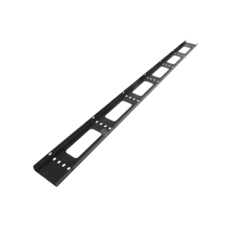 Вертикальный кабельный органайзер для стойки внешний с окнами, ширина 95 мм 33U, цвет черный