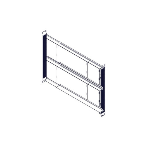 Longitudinal cable channel for cabinets of the Uniprom series, 1U, black