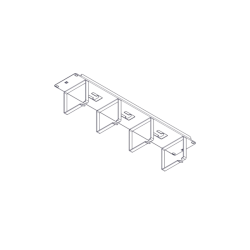 Horizontal Cable Organizer Uniprom Series, 2U, Steel Rings