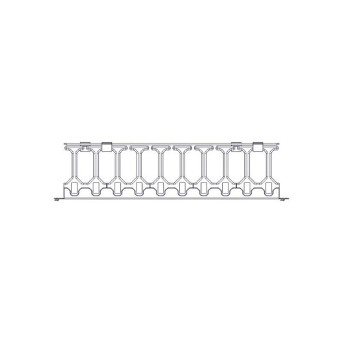 Horizontal cable organizer Systeme Electric, Excelente series, 1U, plastic fingers, with cover
