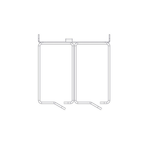Horizontal Cable Organizer Uniprom Series, 2U, Steel Rings, 2 Rows