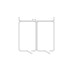 Horizontal Cable Organizer Uniprom Series, 2U, Steel Rings, 2 Rows