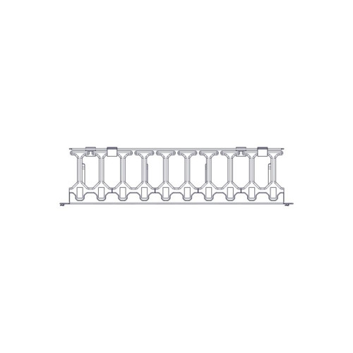 Horizontal Cable Organizer Excelente Series 3U Plastic Fingers