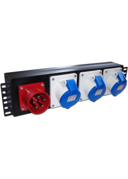 Блок распределения питания Lanmaster TWT-PDU-32AI9-3P гор.размещ. 3xIEC309 базовые 32A IEC 309